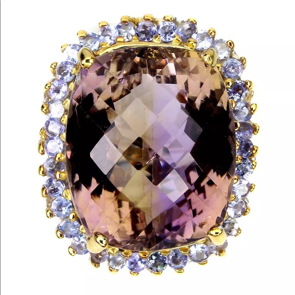 Atlanta Gem & Mineral Show Jewelry - Huge Rare 29.83 Genuine Ametrine with Tanzanite